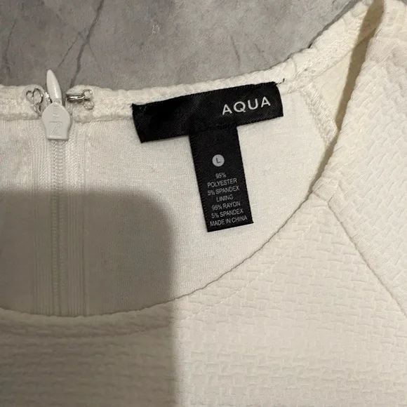 Aqua Elegant Ivory Mini Dress - Picture 3 of 3